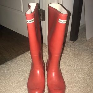 Hunter Rain Boots Matte Red Size 7